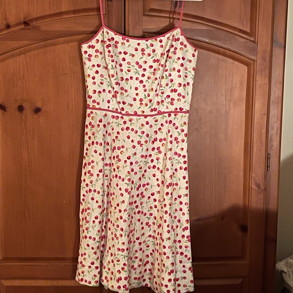 Elizabeth Claiborne Spaghetti Strap dress, shoes, and small purse.